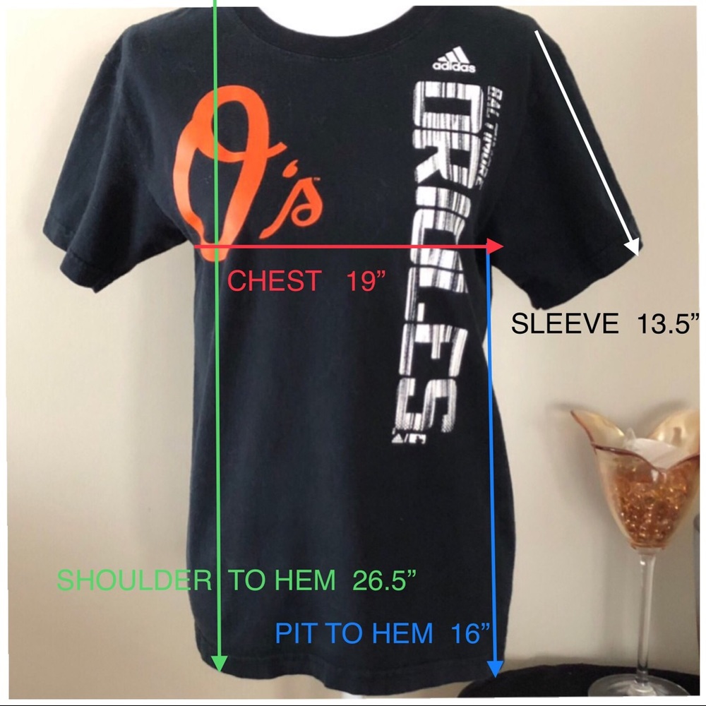 ADIDAS BALTIMORE ORIOLES MLB LOGO CREWNECK TEE - Picture 3 of 8